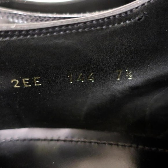 Prada Cap Toe Oxfords Black Spazzolato Leather Size 7.5 Lace-Up Loafers - Picture 9 of 10